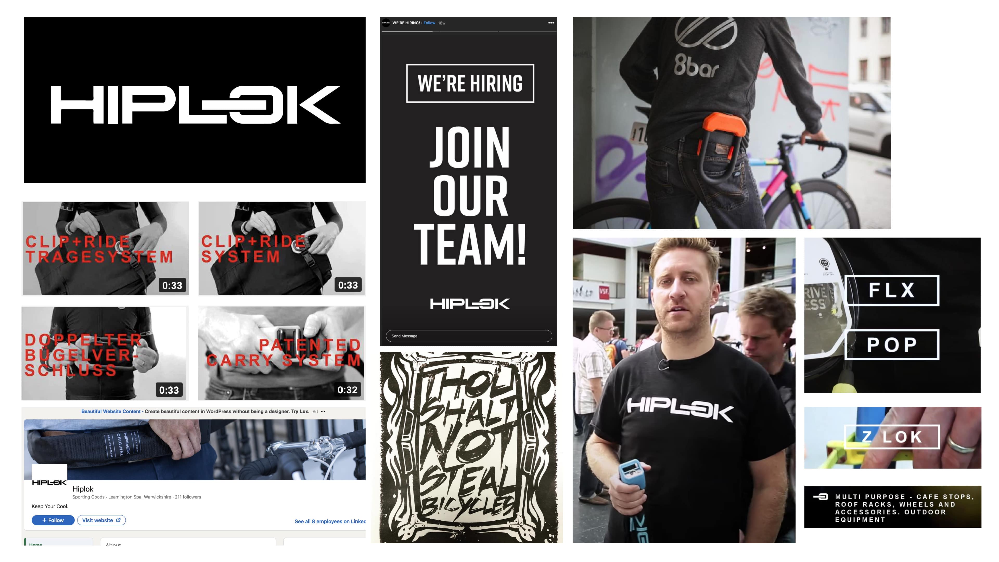 Hiplok's current branding and visual identity